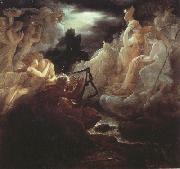 Ossian on the Bank of the Lora,Invoking the Gods to the Strains of a Harp (mk22) Francois Gerard